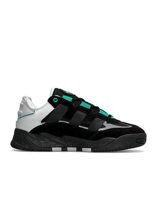 Чоловічі кросівки adidas originals niteball black green2 фото