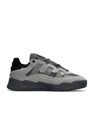 Мужские кроссовки adidas originals niteball gray black2 фото