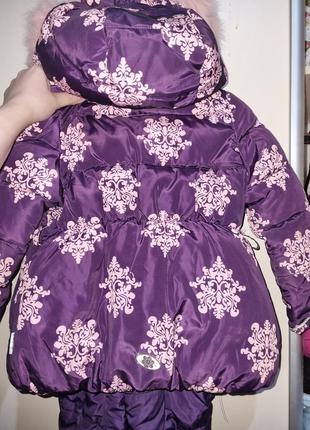 Зимовий костюм  комбінезон доніло 3 4 роки фіолетовий6 фото