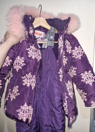 Зимовий костюм  комбінезон доніло 3 4 роки фіолетовий7 фото