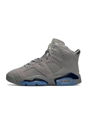 Мужские кроссовки nike air jordan retro 6 gray sky