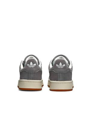 Мужские кроссовки adidas originals campus grey white gum8 фото