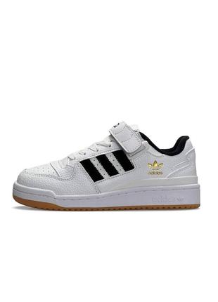 Женские кроссовки adidas originals forum 84 low new white black gum