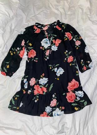 Сукня old navy чорна з квітковим принтом жіноча