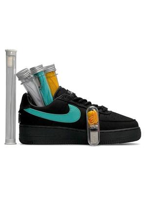 Женские кроссовки nike air force 1 low x tiffany&amp;co black mint