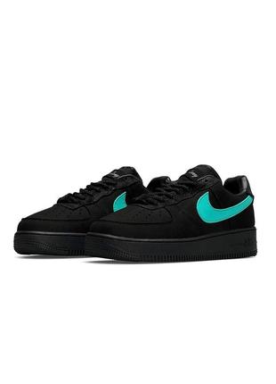 Женские кроссовки nike air force 1 low x tiffany&amp;co black mint6 фото