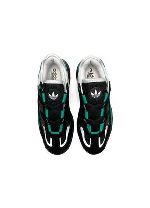 Женские кроссовки adidas originals niteball new black green7 фото