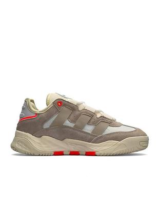 Женские кроссовки adidas originals niteball new beige orange2 фото