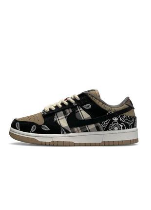 Женские кроссовки nike sb dunk low x travis scott cactus jack1 фото