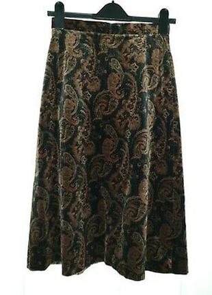 Стильная велюровая юбка миди в идеале