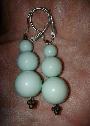 Сережки цвет бирюза2 фото