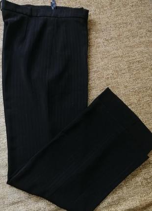 Штаны чёрные в полоску классика3 фото