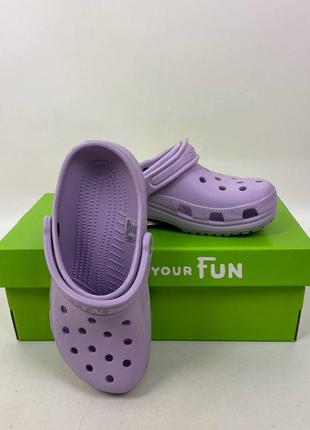 Crocs classic lavander женские кроксы сабо