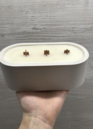 Соєва ароматична свічка у великому кашпо у вигляді ванни