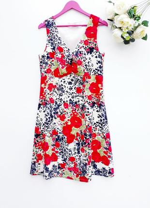 Красочное платье миди сарафан легкое платье в цветочный принт1 фото