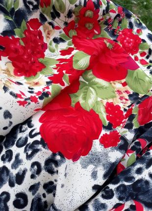 Красочное платье миди сарафан легкое платье в цветочный принт3 фото