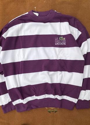 Светр lacoste chemise classic vintage 1980 striped