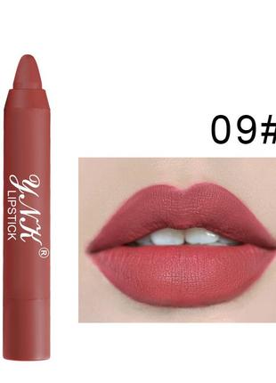 Акция!!! матовая водостойкая помада – карандаш для губ waterproof matte misty lipstick lasting crayon тон 09