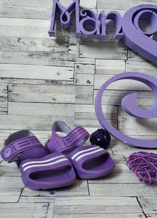 Гумові сандалії sport на дівчинку фіолетові