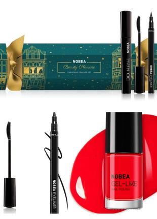 Подарунковий набір туш підводка лак nobea beauty pleasure
