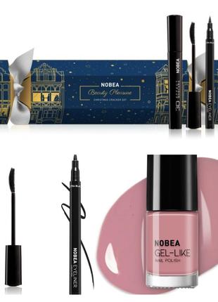 Подарунковий набір туш підводка лак nobea beauty pleasure