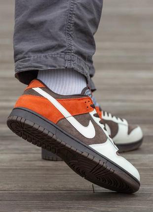 Кроссовки nike sb dunk velvet brown and rugged orange6 фото