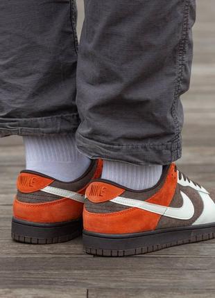 Кроссовки nike sb dunk velvet brown and rugged orange7 фото