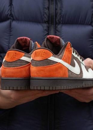 Кроссовки nike sb dunk velvet brown and rugged orange7 фото