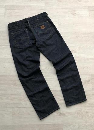 Шикарні джинси carhartt wip western pant jeans navy4 фото