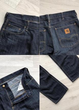 Шикарні джинси carhartt wip western pant jeans navy7 фото