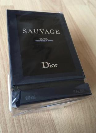 Elixir оригінал sauvage 60ml dior christian оригинал эликсир диор саваж чоловічі парфуми діор еліксир3 фото