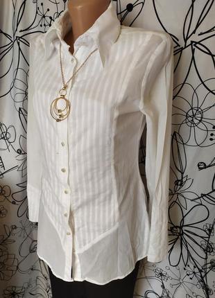 Удлиненная белоснежная рубашка бренд, оригинал,100%коттон1 фото