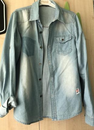 Сорочка для хлопчика джинс