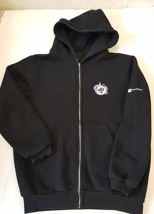 Удобная теплая худи на молнии из натуральной ткани