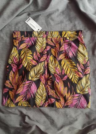 Новая юбка спідниця экзотический asos принт легкая фирменная на запах zara3 фото