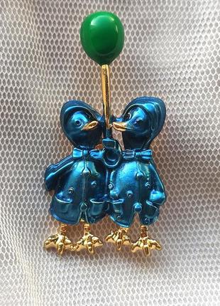 Брошка - кулон каченята