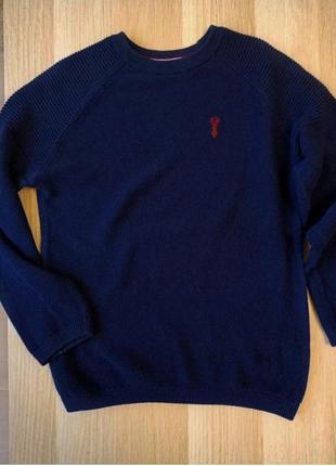 Темно-синій джемпер светр next для хлопчика 5 років6 фото