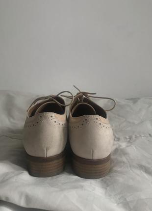 Кожаные бежевые туфли4 фото