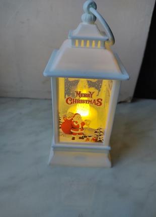 Ліхтар фонарь новорічний новогодний дід мороз санта клаус2 фото