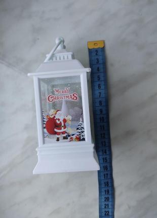 Ліхтар фонарь новорічний новогодний дід мороз санта клаус