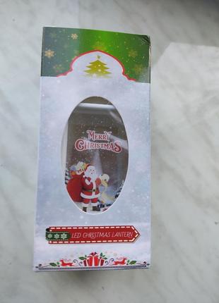 Ліхтар фонарь новорічний новогодний дід мороз санта клаус