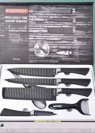 Набір ножів-ножиці з неіржавкої сталі everrich h-0041 фото