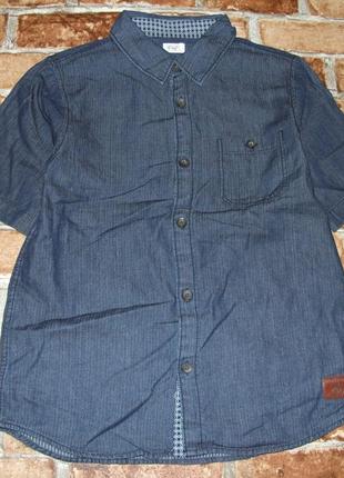 Джинсовая рубашка мальчику тениска 9 - 10 лет f&f
