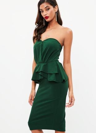 Зелене плаття міді missguided uk-10