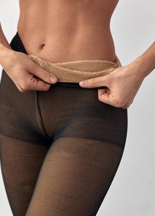 Лосины лосины черные леггинсы на меху колготы утепленные капронки капроны стильный тренд зара zara