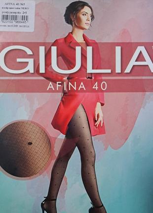 Женские колготки с имитацией сетки в горошек afina 40 den (model 5)