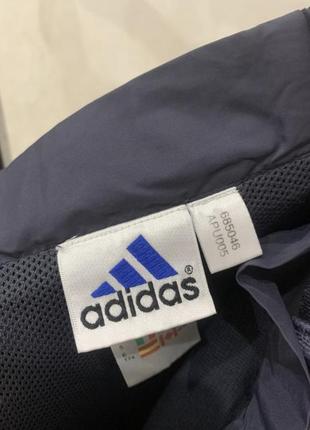 Вінтажні трекові спортивні штани adidas сині карго з кишенями5 фото