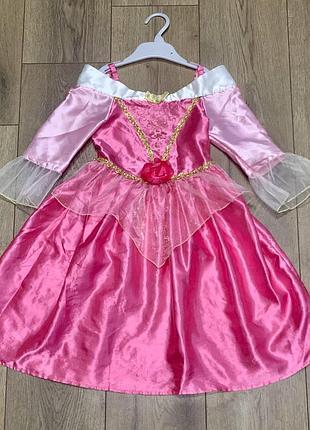 Карнавальное платье принцесса аврора или рапунцель disney (оригинал)