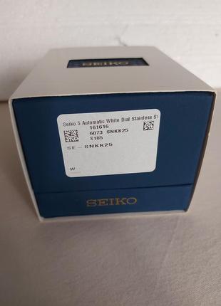 Brand new seiko 5 snkk25  automatic white dial stainless steel men's watch8 фото