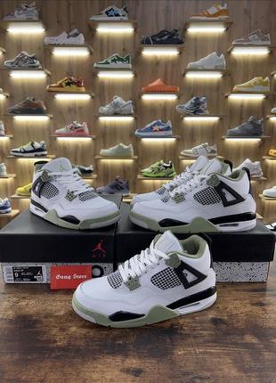 Кросівки nike air jordan 4 iv retro “seafoam” white / khaki